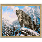 N118 Снежный хищник Раскраска картина по номерам на холсте