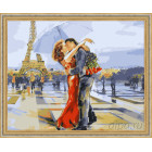 N118 Влюбленные в Париже Раскраска картина по номерам на холсте