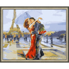 N143 Влюбленные в Париже Раскраска картина по номерам на холсте