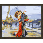 N181 Влюбленные в Париже Раскраска картина по номерам на холсте