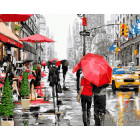  Нью-Йорк под дождем Раскраска картина по номерам на холсте ZX 20351