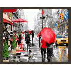 N181 Нью-Йорк под дождем Раскраска картина по номерам на холсте