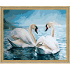 N118 Прекрасные лебеди Раскраска картина по номерам на холсте