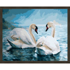 N181 Прекрасные лебеди Раскраска картина по номерам на холсте