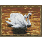 Лебеди на пруду Алмазная вышивка мозаика на подрамнике  EQ10078