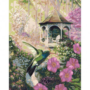 Колибри в саду 21715 Раскраска по номерам акриловыми красками Plaid