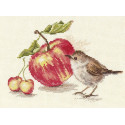 Птичка и яблоко Набор для вышивания Алиса