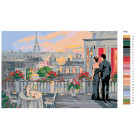 Раскладка Свидание в Париже Раскраска картина по номерам на холсте FR02