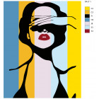 Раскладка Красавица поп-арт Раскраска картина по номерам на холсте PA17