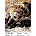 Семья медведей Раскраска картина по номерам на холсте