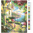 Раскладка Вилла на озере Раскраска картина по номерам на холсте PP02