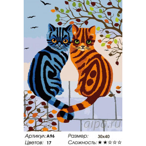 Количество цветов и сложность Мартовские котики Раскраска картина по номерам на холсте A96