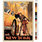 Раскладка Вечерний Нью-Йорк Раскраска картина по номерам на холсте PA79