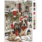 Раскладка Накануне Рождества Раскраска картина по номерам на холсте A190