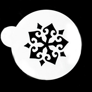  Снежинка Трафарет для кофе и десертов Т021