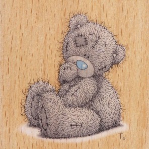 Сидящий медвежонок Штамп деревянный для скрапбукинга, кардмейкинга Docrafts