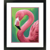 Пример в рамке Веселый фламинго Раскраска по номерам Dimensions DMS-73-91677