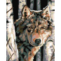 Волк в ожидании Алмазная вышивка мозаика