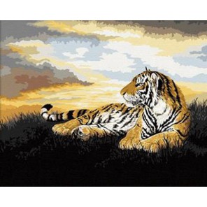 Тигр Раскраска по номерам акриловыми красками на холсте Iteso