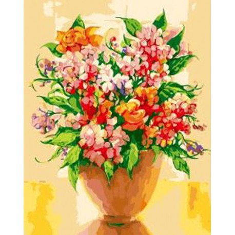 Весенний букет Раскраска по номерам акриловыми красками на холсте Iteso