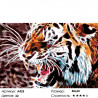 Количество цветов и сложность Неоновый оскал Раскраска по номерам на холсте Живопись по номерам A425
