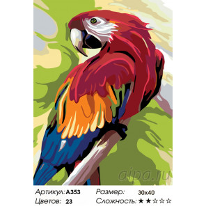  Говорящий попугай Раскраска по номерам на холсте Живопись по номерам A353