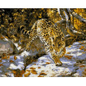 Леопарды Алмазная мозаика вышивка Паутинка