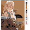 Схема Девушка и драконы Раскраска по номерам на холсте Живопись по номерам ARTH-AH106
