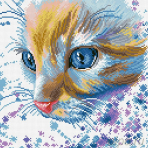  Акварельный кот Алмазная мозаика вышивка Паутинка М-365