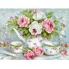  Розовый чай Алмазная мозаика вышивка Паутинка М-258