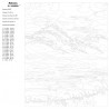 Раскладка Закат в горах Раскраска по номерам на холсте Живопись по номерам RA097