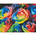 Букет радужных роз Раскраска по номерам акриловыми красками на холсте Iteso