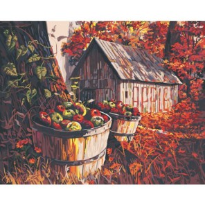 Урожай яблок 21738 Раскраска по номерам акриловыми красками Plaid