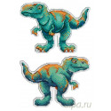 Тираннозавр. Динозавры Набор для вышивания МП Студия