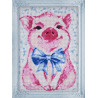 Собранная Милая свинка Алмазная вышивка мозаика Гранни AG2289