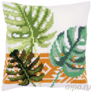  Ботанические листья Набор для вышивания подушки Vervaco PN-0165496