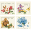 4 Seasons set of 4 Набор для вышивания LanArte