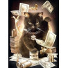  Кот с деньгами Раскраска картина по номерам на холсте SQ3599