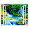  Вид из окна на водопад Раскраска картина по номерам 3D на холсте 3D033