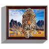  Приближение леопарда Раскраска картина по номерам 3D на холсте 3D019