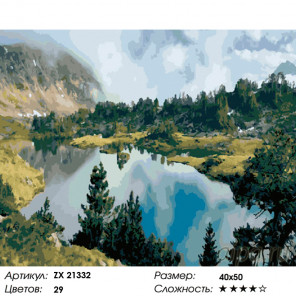  Озеро Кёль Сай Раскраска картина по номерам на холсте ZX 21332