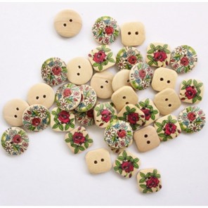 Весна Пуговицы деревянные Scrapberry's