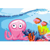  Медуза и рыбки Раскраска картина по номерам на холсте CX4013