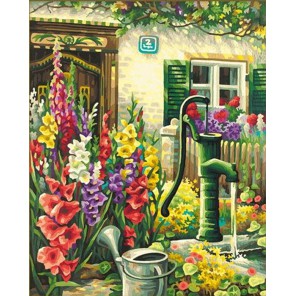 Цветник у дома Раскраска по номерам акриловыми красками Schipper (Германия)