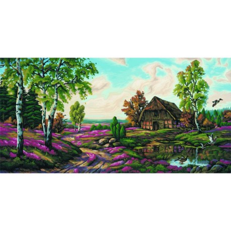 Деревенский пейзаж Раскраска по номерам акриловыми красками Schipper (Германия)