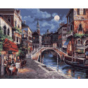 Вечерняя венеция Раскраска картина по номерам на холсте
