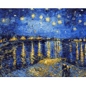 Звездная ночь Ван Гога Раскраска картина по номерам на холсте