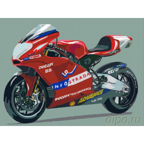 Мотоцикл Дукати Раскраска картина по номерам на холсте EX5071