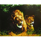 Львы Раскраска по номерам акриловыми красками на холсте Worad Art