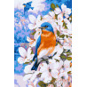  Весенние птицы Раскраска по номерам на холсте Molly KH0260